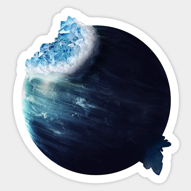 Crystal planet Sticker by SKBWave